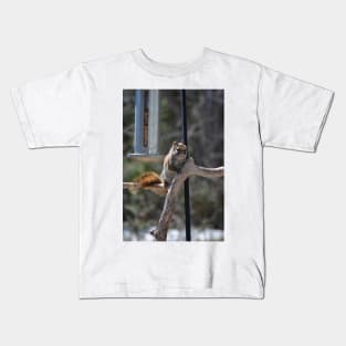 Waiting for Lunch , Squirrel Kids T-Shirt